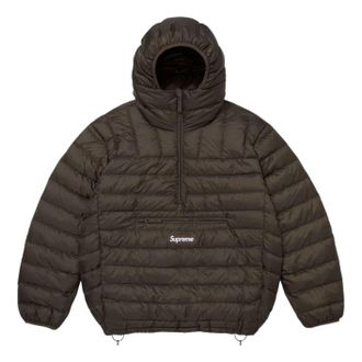 SUPREME FW26 Micro Down Half Zip Hooded Pullover Dark Brown FW26J11-BRN