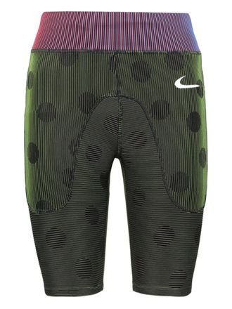 Off-white x Nike logo-print shorts - women - Nylon/Polyester/Spandex/Elastane - L - Green
