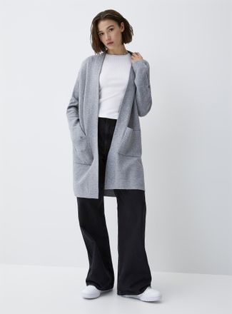 Twik Womens Long patch-pocket Cardigan Sweater