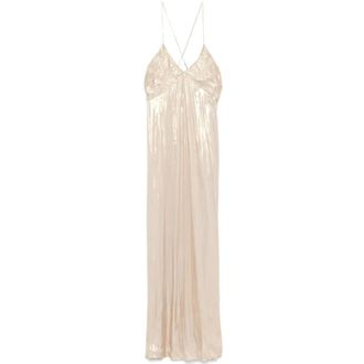 Zadig&Voltaire Abito Midi Metallizzato - - Dresses - Donna - Giallo - L
