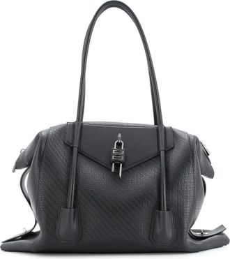 Givenchy Antigona Soft Lock Bag Braided Leather tote bag - Zwart