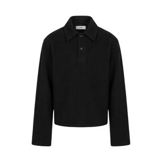 Rier Round-neck Knitwear, male, Black, Size: XL Fleece Polo