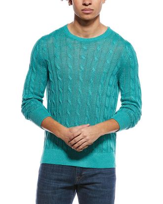 Brooks Brothers Linen Cable Crewneck Sweater