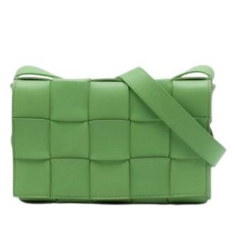 Bottega Veneta Pre-owned Cassette Shoulder Bag - Dames - Pre-owned - Groen - Maat: ONE Size Leer