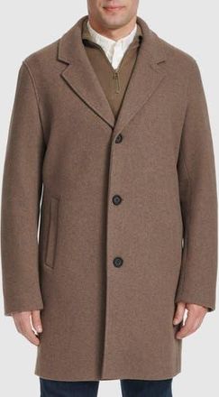 Cole Haan Regular Fit Stretch Wool Coat in Mushroom at Nordstrom Rack, Size Medium
