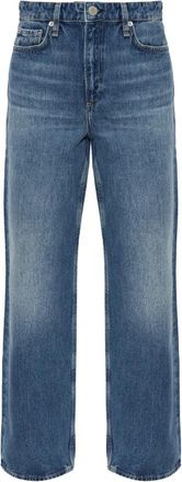 Rag & Bone Logan Wide-Leg Jean - Dames - Regular Fit Jeans - Blauw - W26 - Katoen - Jeans