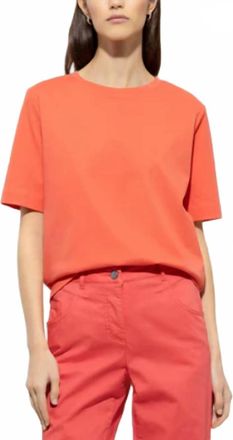 Luisa Cerano Basic Short Sleeve T Shirt In Hibiscus