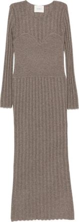Lisa Yang Crewneck Cashmere Sweater - Dames - Maxi kleedjes - Bruin - S - Kasjmier - Kleedjes