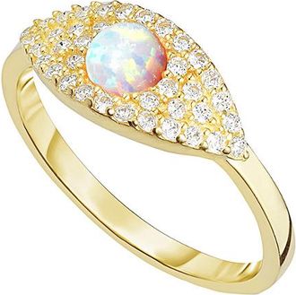 Sphera Milano 18K Over Silver Cz Ring