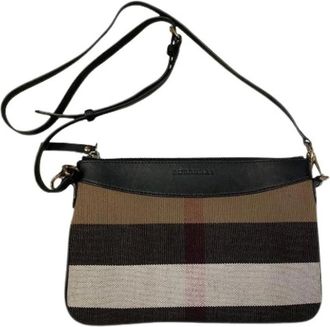 Burberry Pre-owned Borsa a Spalla in Tela Nova Check e Pelle - - Pre-owned - Donna - Nero - ONE SIZE