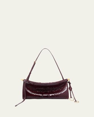 Alaia Le Click Medium Python Shoulder Bag