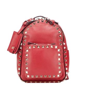 Valentino Pre-owned Backpacks, female, Red, Size: ONE SIZE Pre-owned Leather Backpack