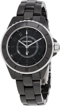 Chanel J12 Phantom Quartz Black Dial Ladies Watch H6346