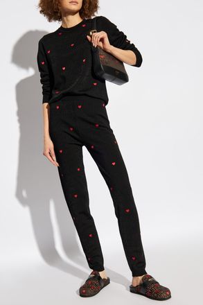 Moschino Wool Leggings, Womens, Black