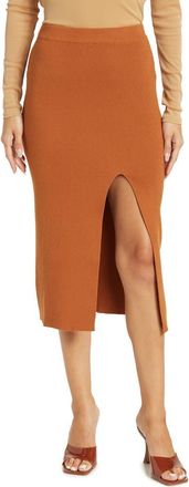 Alexia Admor Split Midi Skirt in Camel at Nordstrom Rack, Size X-Large