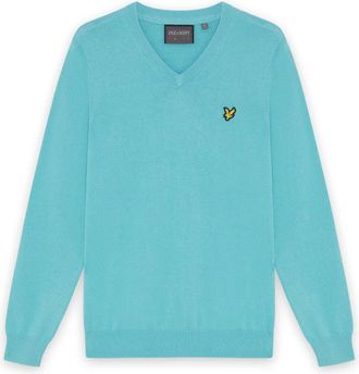 Lyle & Scott Golf V-hals Pullover - Heren - Truien - Blauw - Maat: S Wol