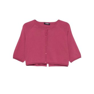 Max Mara Cardigans, female, Pink, Size: S Cotton Yarn Shrug