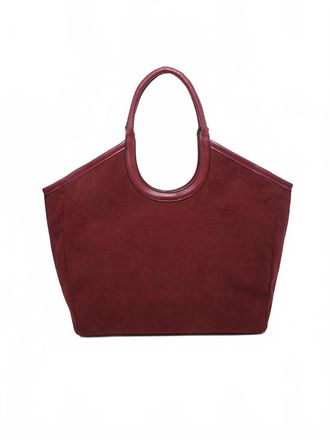 Jen & Co. Womens Piper Corduroy Tote Bag In Cherry Lacquer