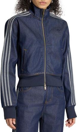 adidas Originals Denim Track Jacket in Indigo Denim at Nordstrom, Size Xx-Small