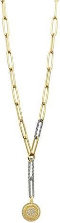 Vince Camuto Two-Tone Crystal Pendant Chain Necklace in Goldtone at Nordstrom Rack