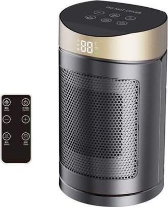 OEM Radiador El&eacute;ctrico, Calefactor El&eacute;ctrico, 1500 W, Port&aacute;til Y Silencioso, Apto Para Uso Dom&eacute;stico Y De Oficina, Color Plateado