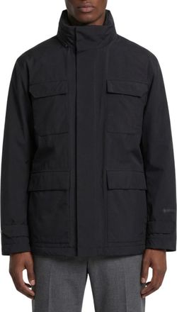 Herno Black Mock Collar Jacket