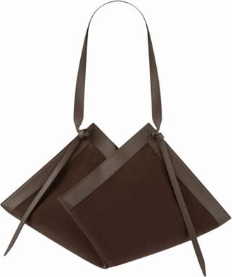 Yuzefi Wonton Tote - Dames - Schoudertassen - Bruin - ONE Size - Leer - Tassen