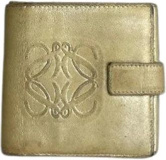 Loewe Pre-owned Madrid Vintage Wallet - Dames - Vintage Accessoires - Geel - ONE Size - Leer - Vintage