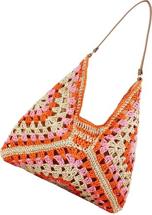 Generic Woven Tote Bag,Straw Bohemian Colored Large Capacity Purses - Handheld Woven Bag | for Home School Daily Offices Dating Outdoor Travel Work Walking Sh