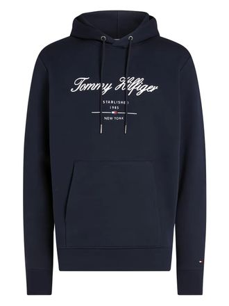 Tommy Hilfiger Felpa con cappuccio e logo - Blu