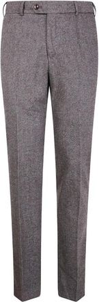 Pantaloni Torino Pied-de-poule Broek - Heren - Slim Fit Broeken - Grijs - L - Wol - Broeken