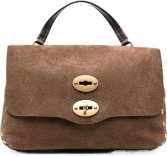 Zanellato Postina Jones Small Leren Handtas - Dames - Handtassen - Bruin - ONE Size - Leer - Tassen
