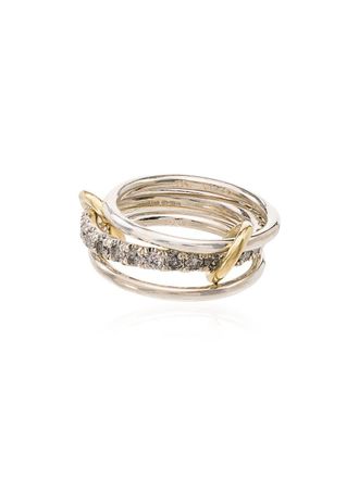 Spinelli Kilcollin Anello Petunia in oro 18kt con diamanti - Argento