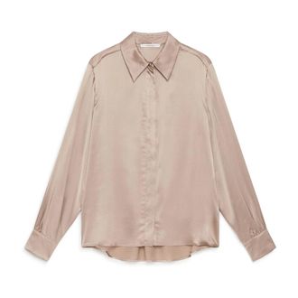 Maliparmi Shirts, female, Beige, M, Silk Satin Shirt