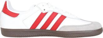 adidas Samba OG Sneakers Wit Rood Unisex - Heren - Sneakers - Wit - 46 EU - Schoenen