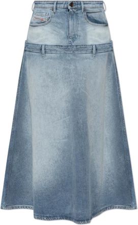 Diesel De-Vorya-S Denim Rok - Dames - Spijkerrokken - Blauw - W26 - Denim - Rokken