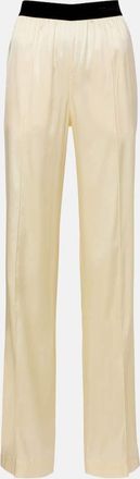 Tom Ford High-rise silk-blend satin straight pants