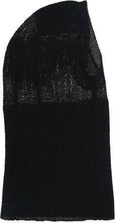 Ann Demeulemeester Passamontagna in misto seta e mohair - Nero