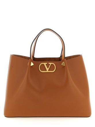 Valentino Garavani Brown Calfskin Tote Womens Bag
