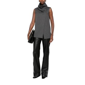 Sportmax Spsalbata Top met hoge hals - Dames - Tops - Grijs - Maat: XS Wol