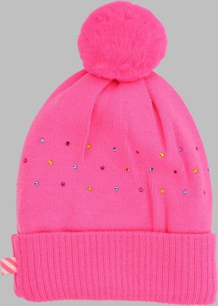 BILLIEBLUSH U22499K_47A Rhinestone-Embellished Acrylic Beanie - Pink