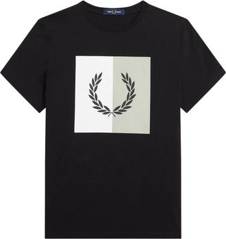 Fred Perry Laurel Wreath Graphic Tee - Heren - T-shirts - Zwart - XL - Katoen - Tops