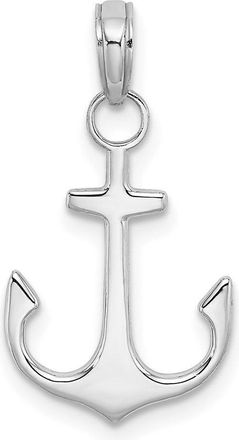 Diamond2Deal 14K Gold 2-D Polished Anchor Charm Pendant