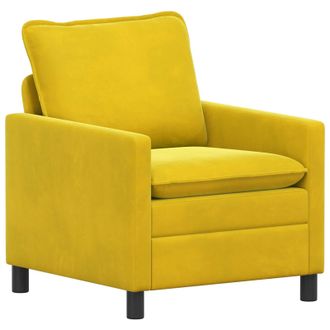 vidaXL Sof&aacute; Amarillo 76 X 81 X 87,5 Cm Terciopelo Vidaxl