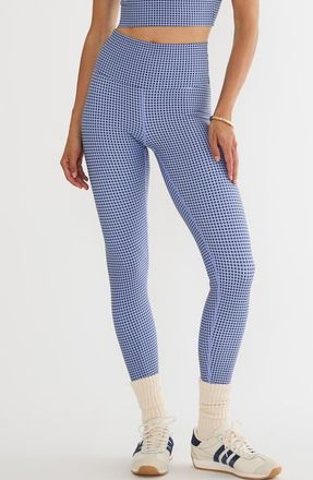 Beach Riot Piper Leggings in Blue Gingham at Nordstrom, Size X-Large