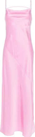 Patrizia Pepe satin mermaid maxi dress - women - Viscose - 40 - Pink