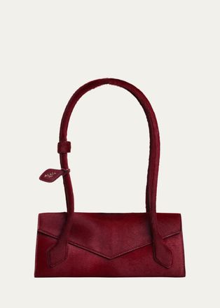 Alaia Le Teckel Small Calf Hair Flap Shoulder Bag