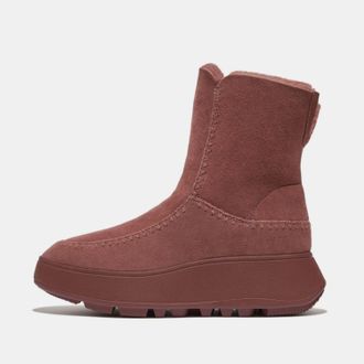 FitFlop Womens Fit Flop F-Mode Shearling Flatform Boots in Brown