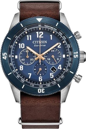 Citizen Terra Force Chronograph Blue Dial Mens Watch CA4747-05L