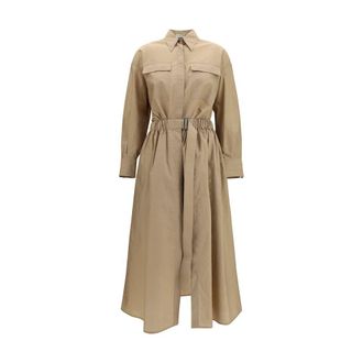 Brunello Cucinelli Beige Cotton Casual Womens Dress